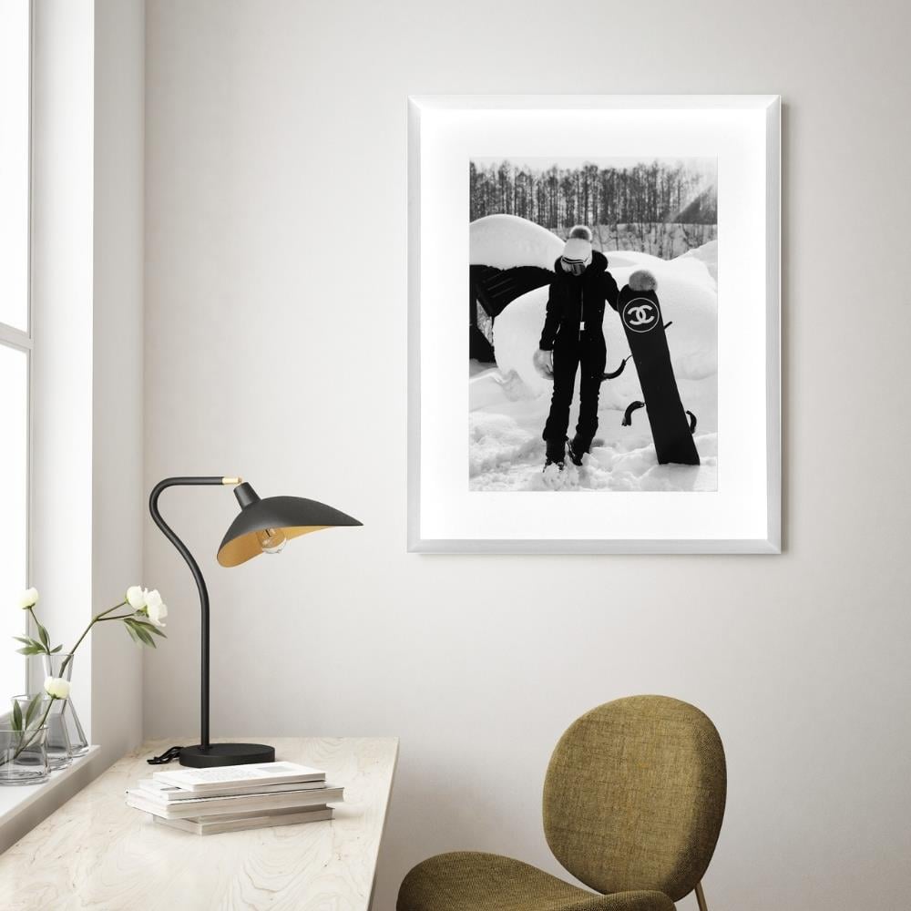 Ablo Ski Lodge Chanel Snowboard Wall Art