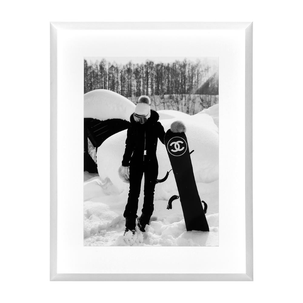 Ablo Ski Lodge Chanel Snowboard Wall Art