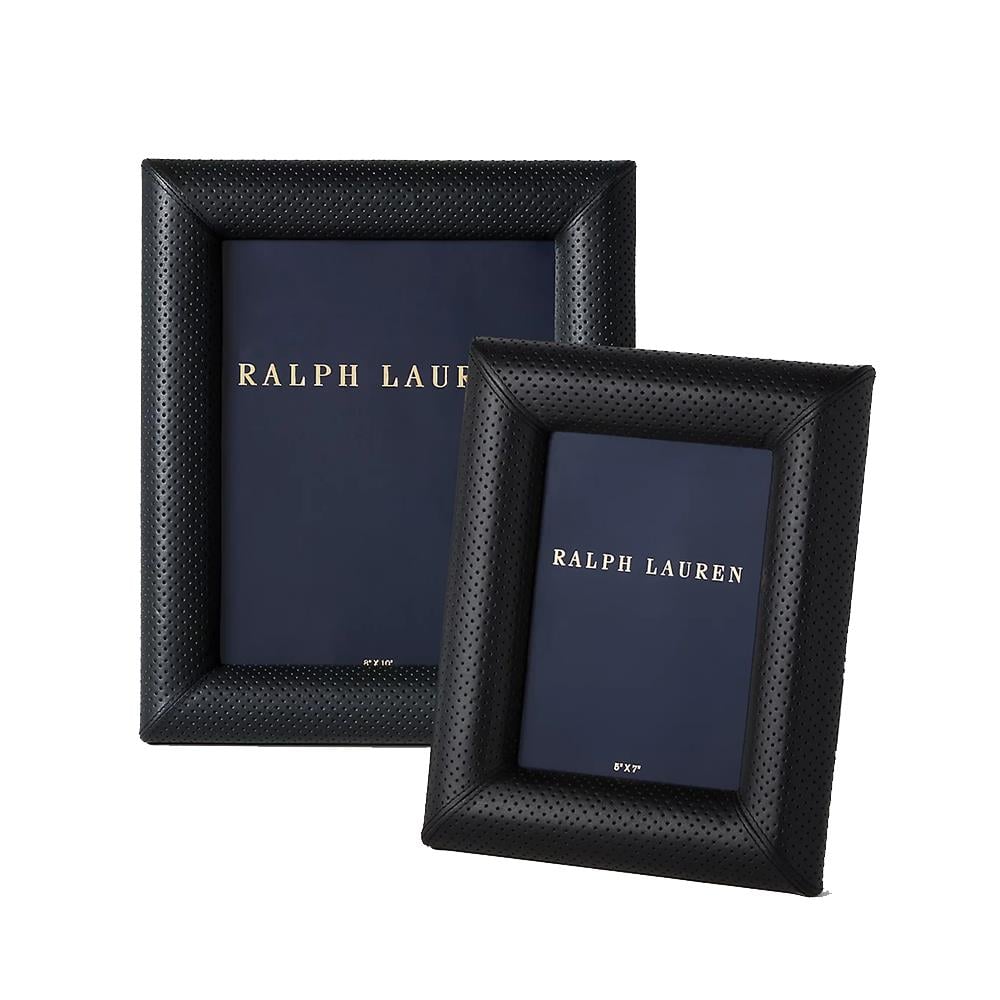 Ralph Lauren Home Durham Black Medium Deri Çerçeve