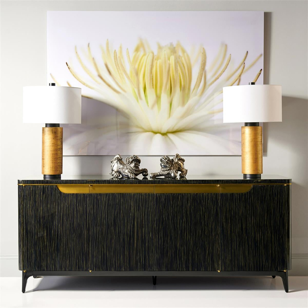 Jonathan Charles Fusion High-Gloss Macassar Style Sideboard