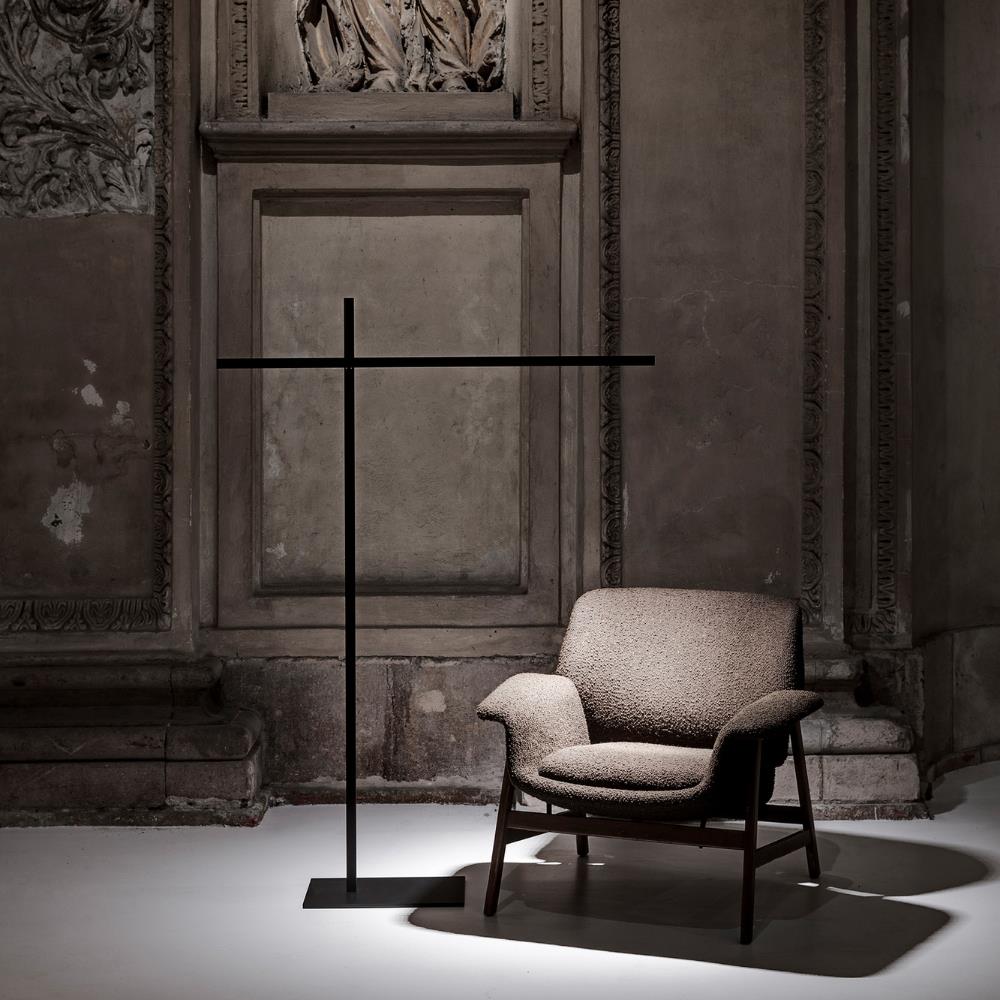 Davide Groppi Hashi Matt Black Floor Lamp