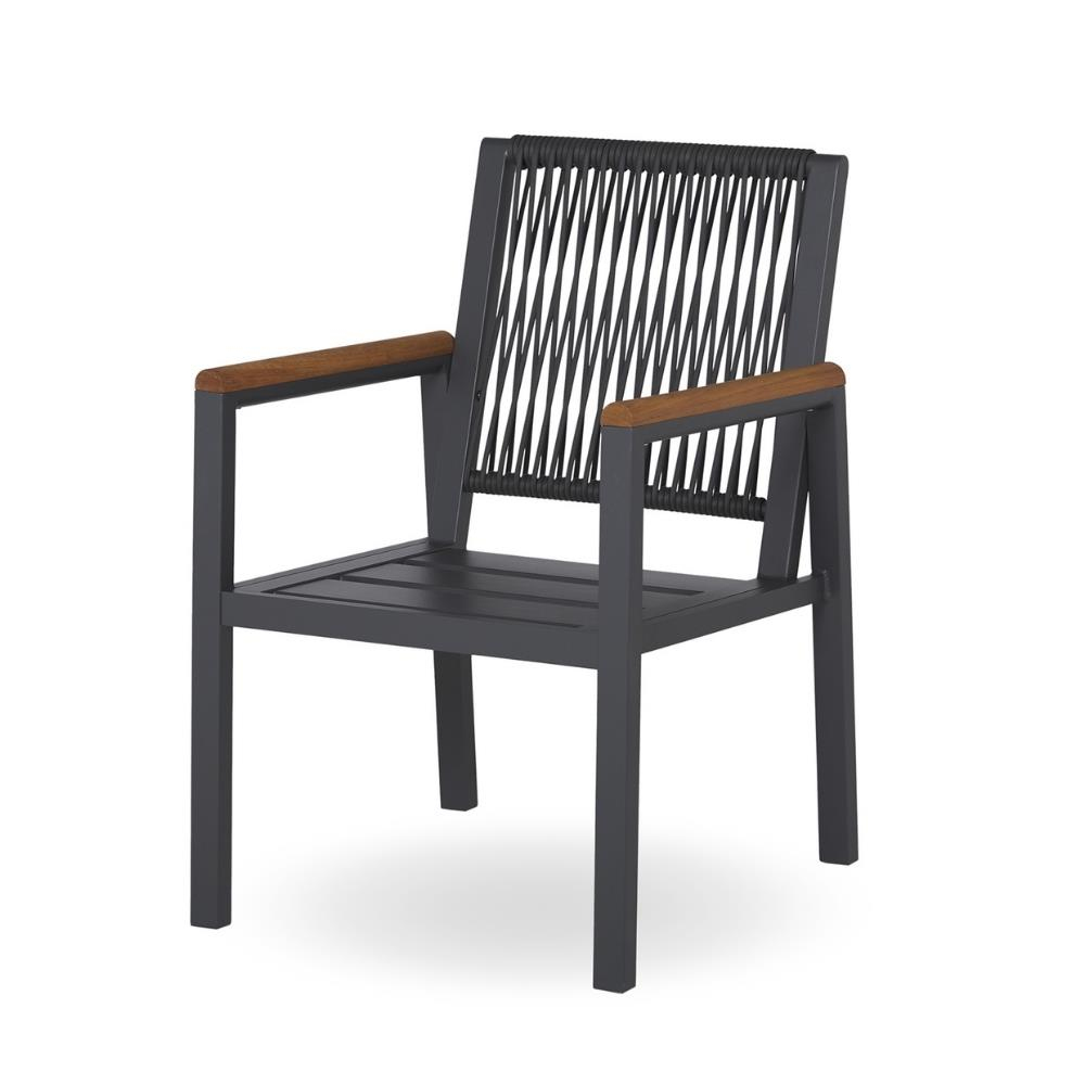 Trica Anthracite Teak Detay Bahçe Sandalyesi