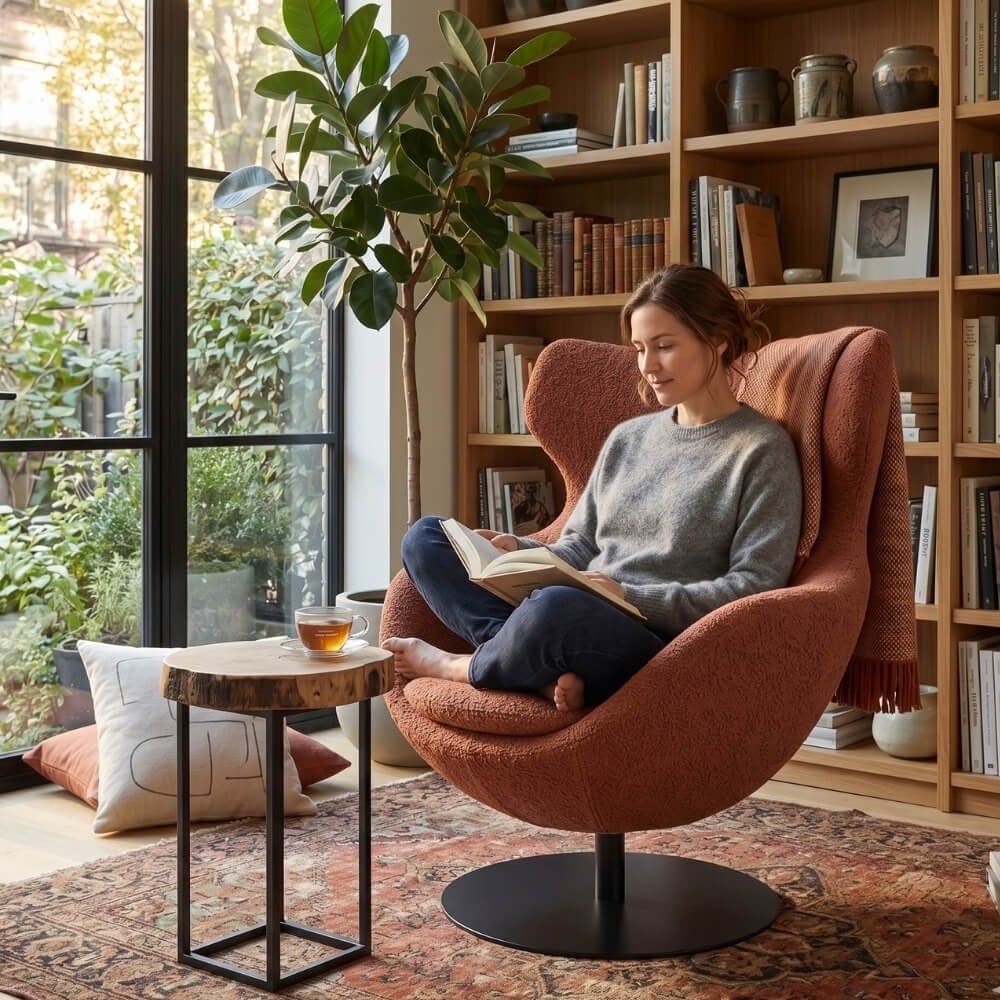 Ligne Roset Jupiter Terra Cotta Armchair