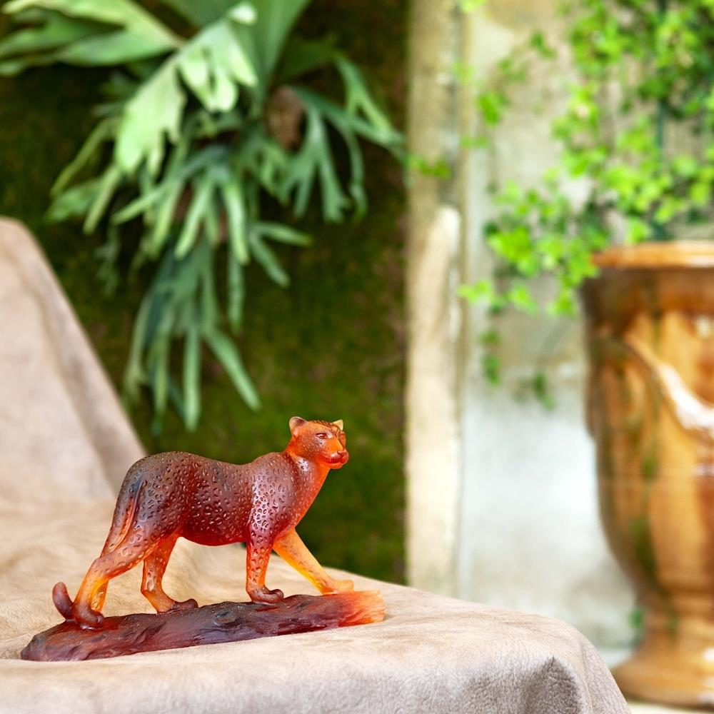 Daum Tropical Leopard Amber Leopar Heykeli  