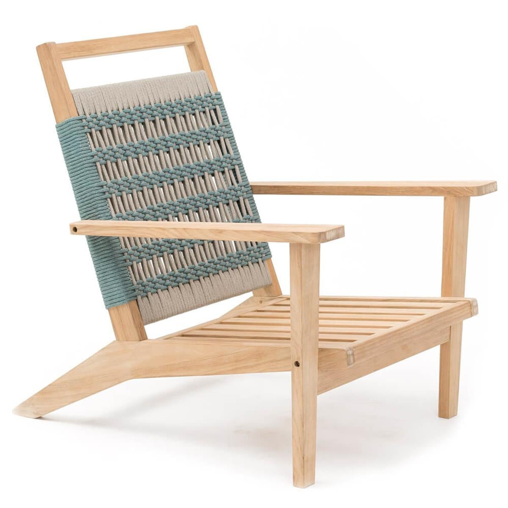 Alfresco Nett Deck Natural Teak Armchair