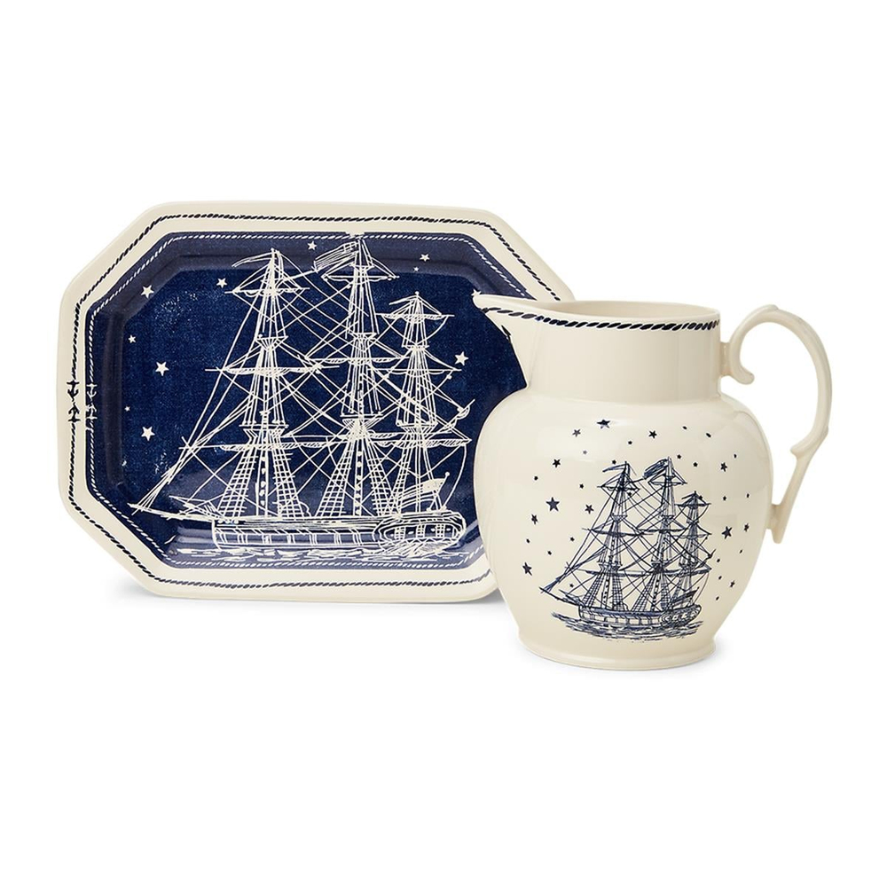 Ralph Lauren Home Northern Star Lg Rect Navy White Tepsi