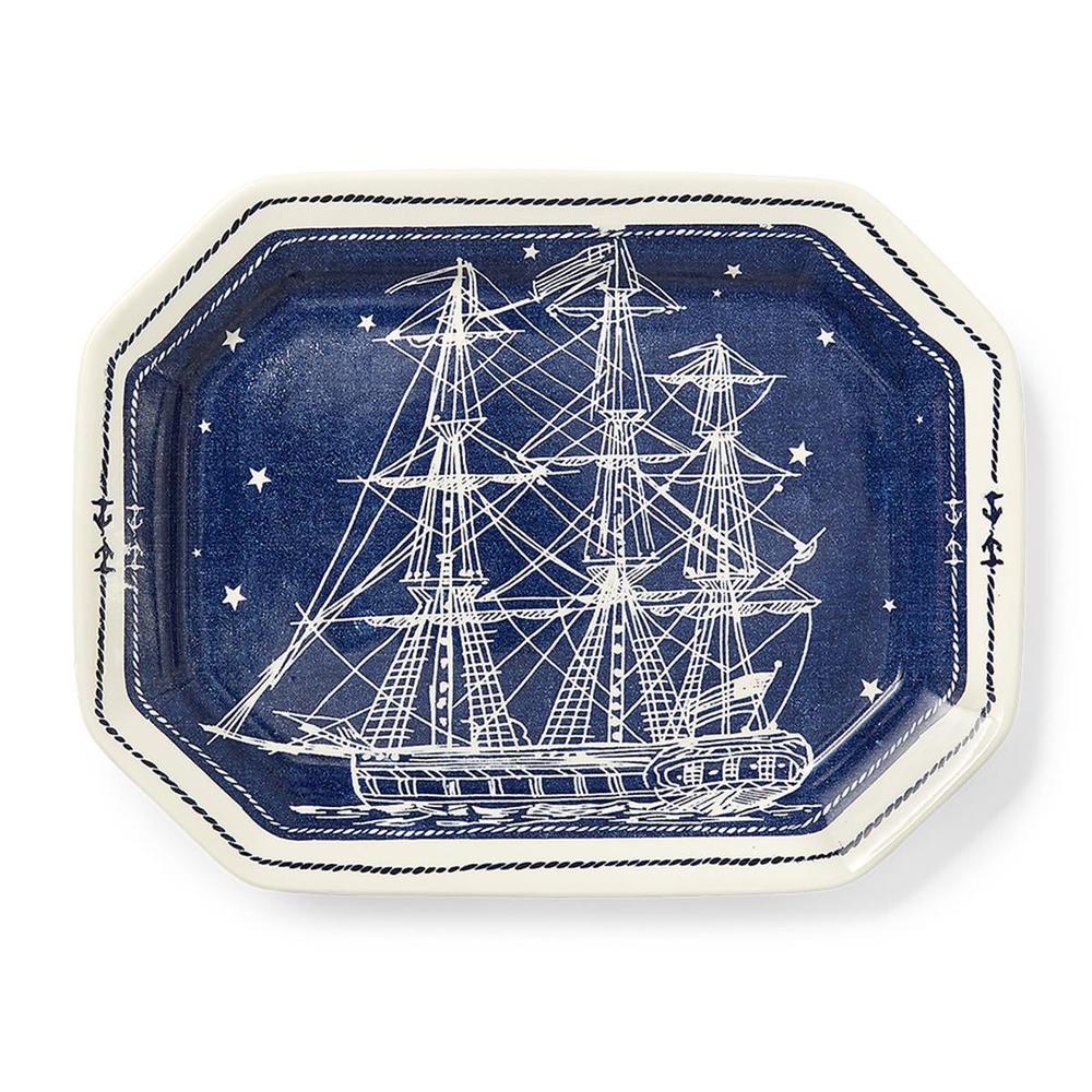 Ralph Lauren Home Northern Star Lg Rect Navy White Tepsi