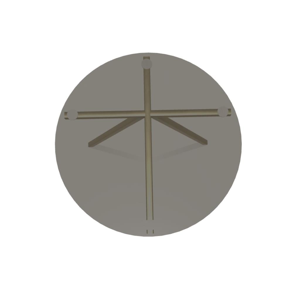 Bontempi  Ray Bronze Yuvarlak Yan Sehpa