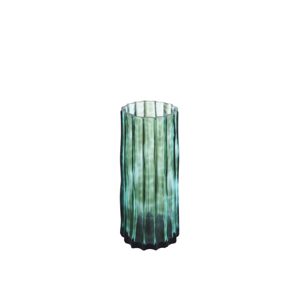 Ligne Roset Ribbed Small Green Set of Two Vases