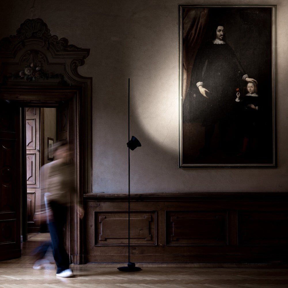 Davide Groppi Set Black Floor Lamp