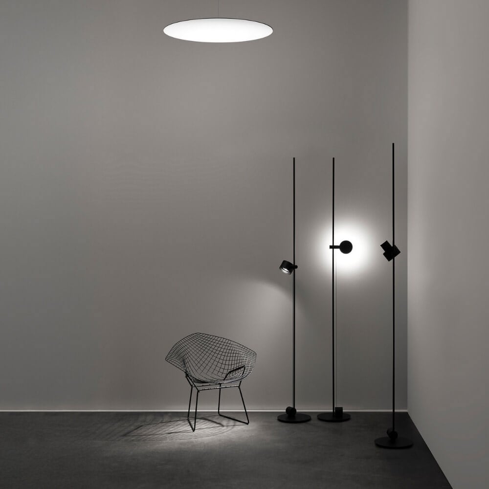 Davide Groppi Set Black Floor Lamp