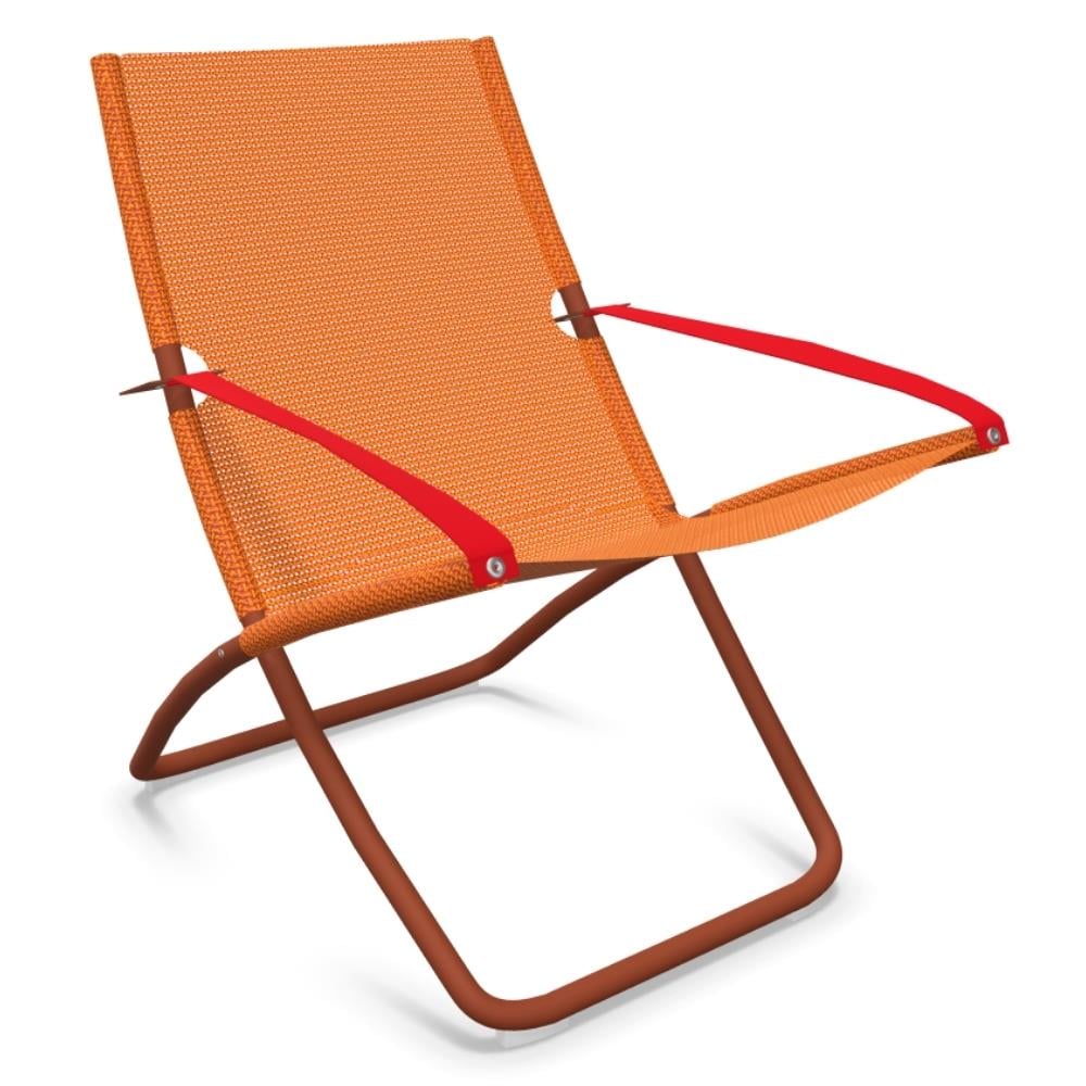 Emu Snooze Maple Red Peach Deckchair
