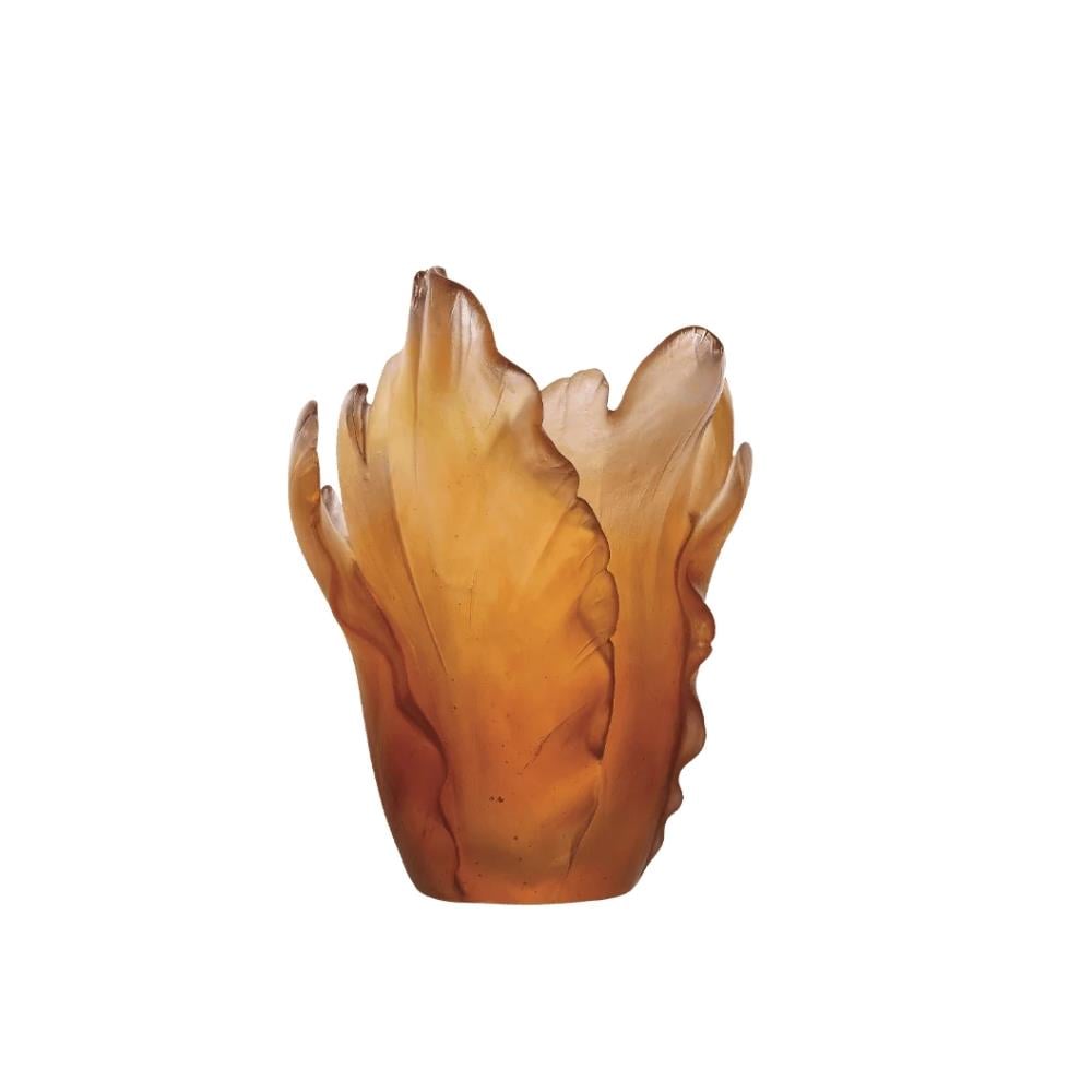 Daum Tulipe Amber Small Vase