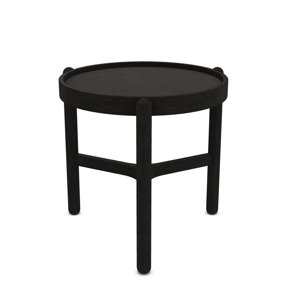 Meridiani Vittorio 50 Black Alçak Yan Sehpa