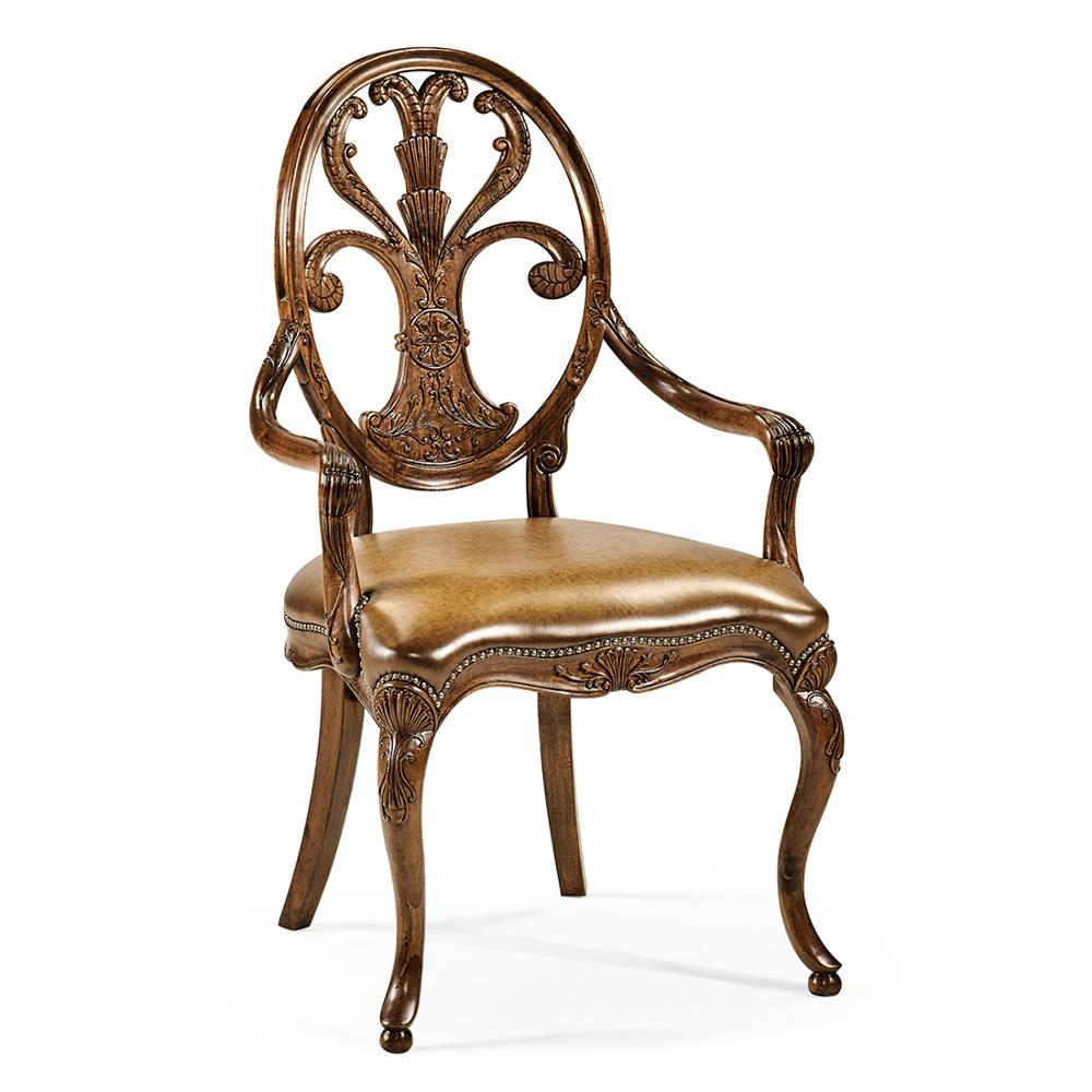 Jonathan Charles Windsor Antique Chestnut Kollu Sandalye