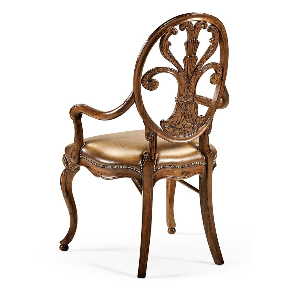 Jonathan Charles Windsor Antique Chestnut Kollu Sandalye