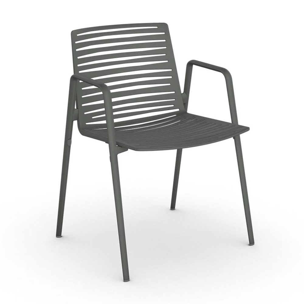 Fast Zebra Metallic Grey Armchair