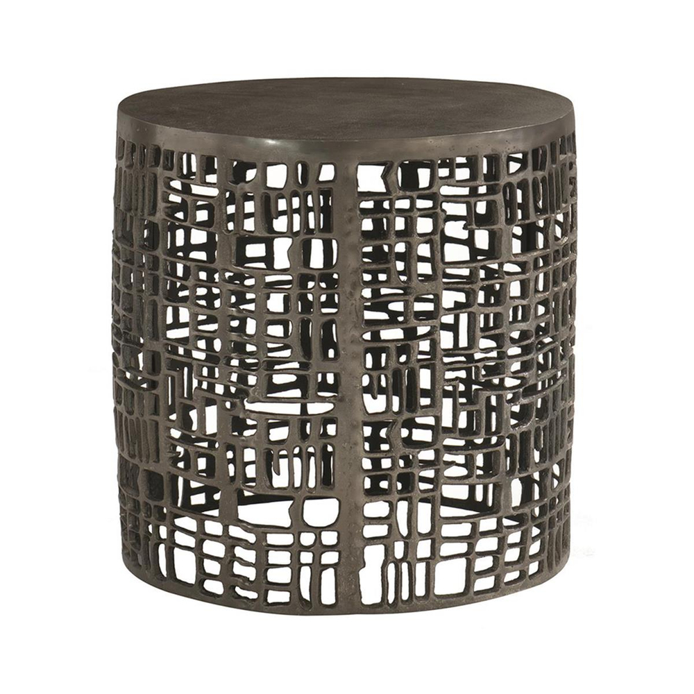 Bernhardt Aaron Sculptural Metal Side Table