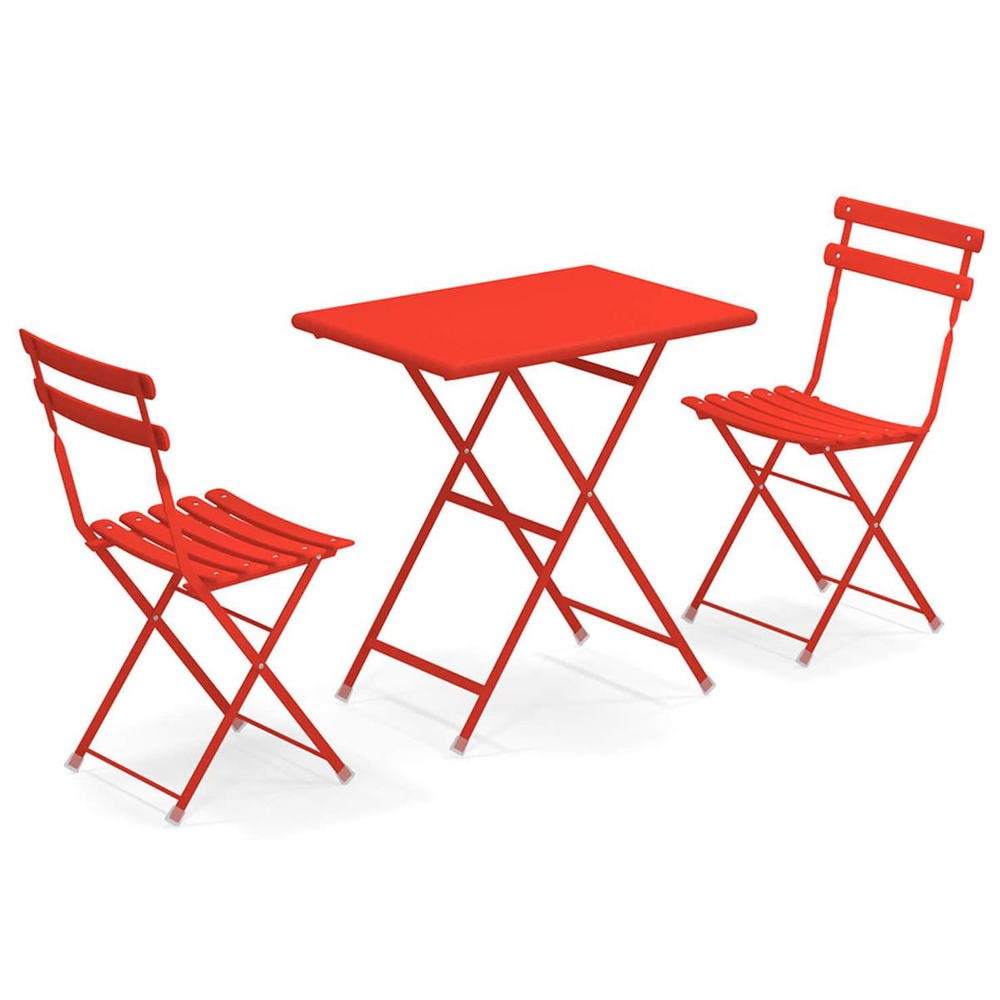 Arc En Cıel Set-(2 Adet 314 Sandalye-1 Adet 334 Masa)-Scarlet Red (50) (3513)