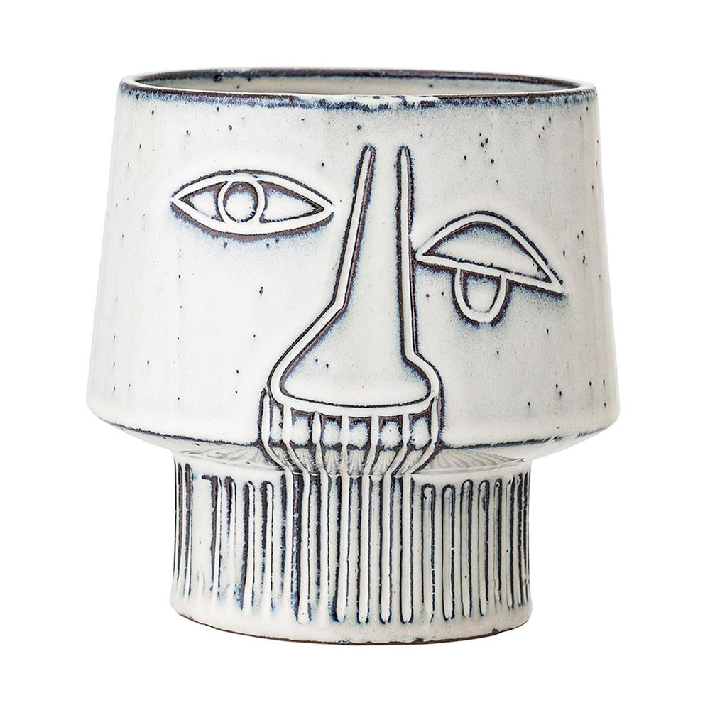 Bloomingville Grey Ceramic Flowerpot