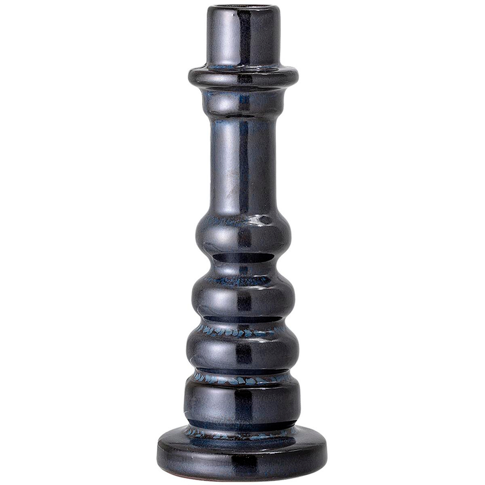 Bloomingville Ceramic Medium Blue Candlestick