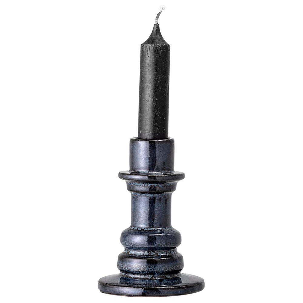 Bloomingville Ceramic Small Blue Candlestick