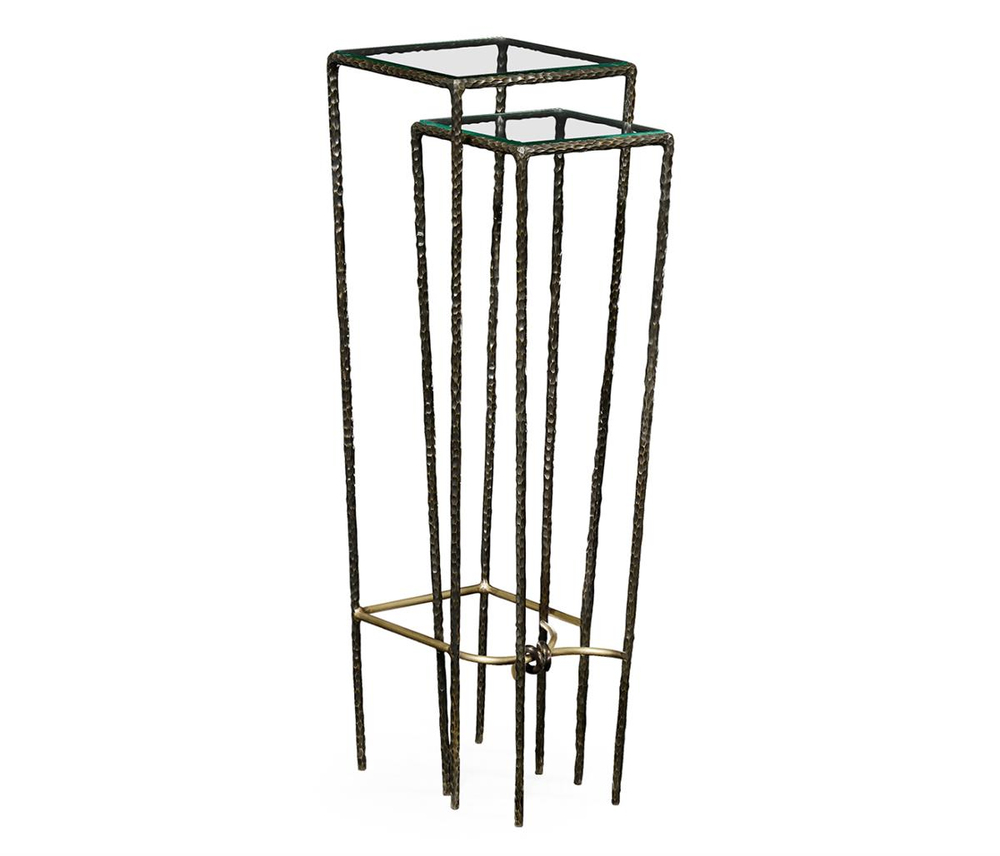 Jonathan Charles Bronze Hammered Yan Sehpa