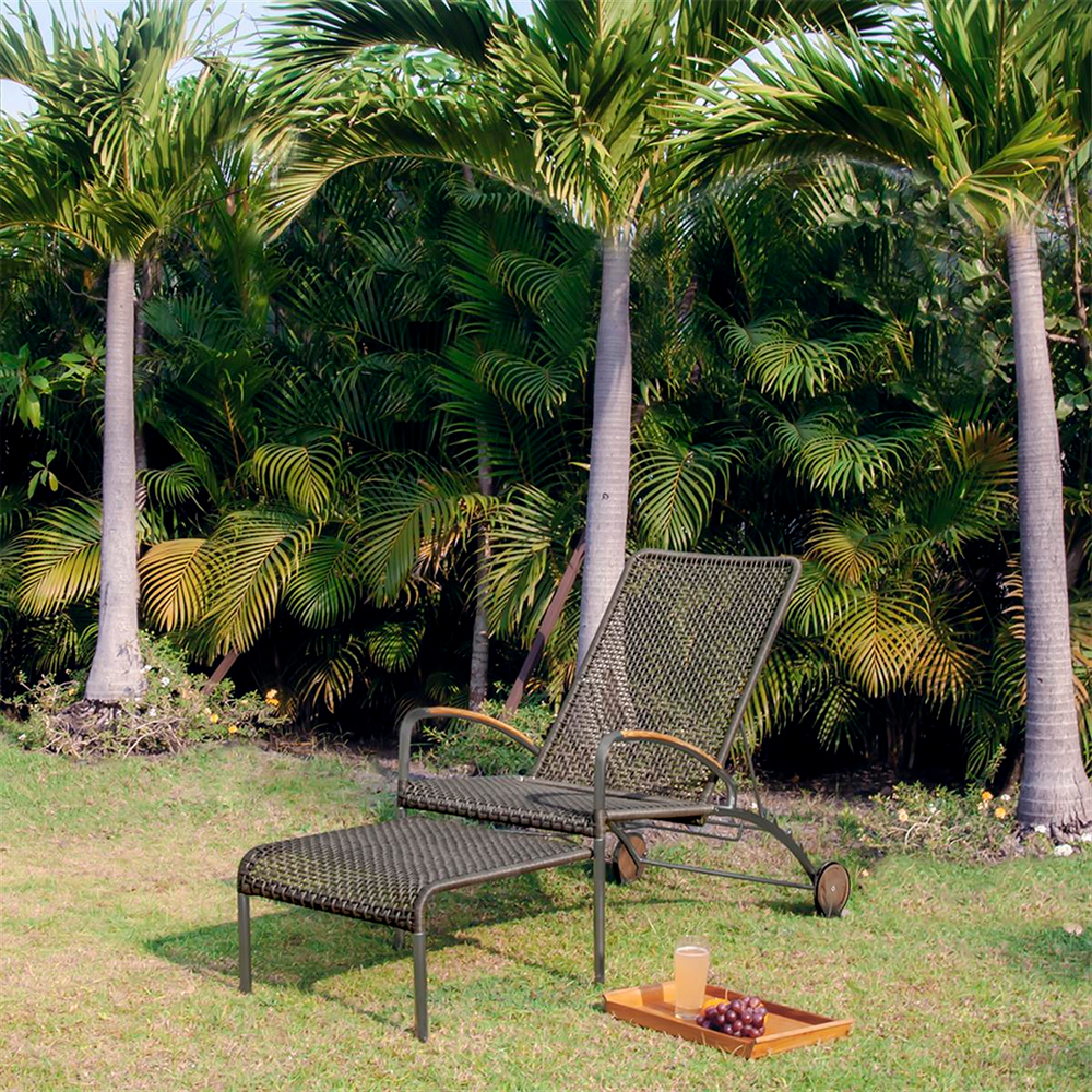 Alfresco Capri Opti Anthracite Şezlong