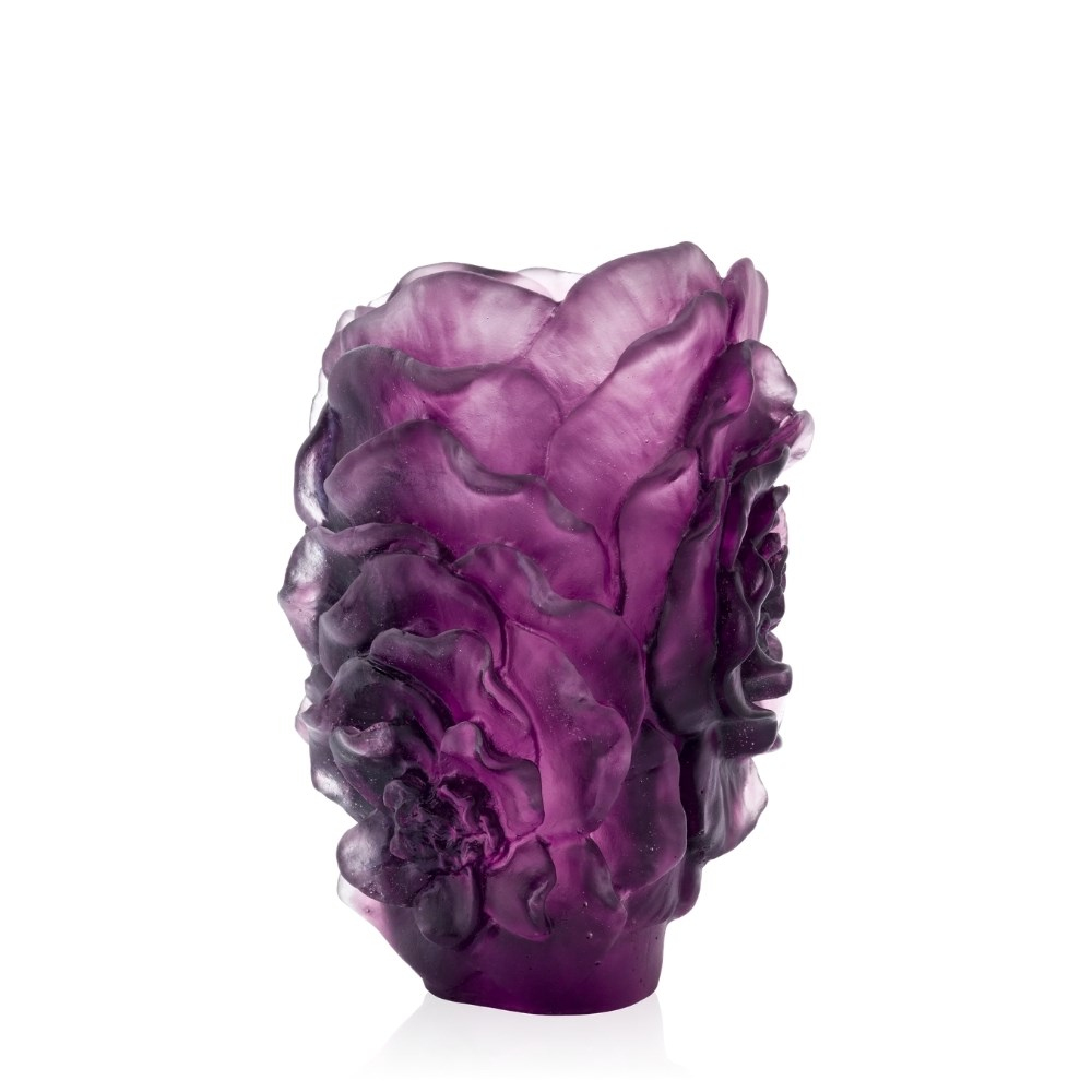 Daum Camelia Small Purple Vase