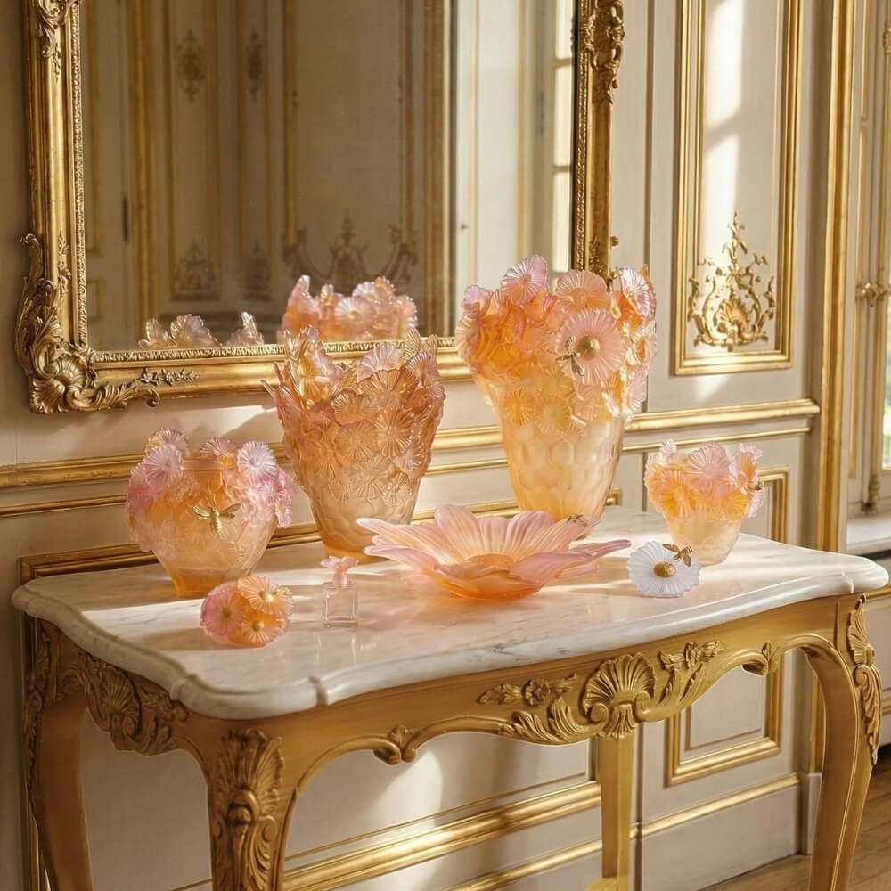 Daum Or dAbeille Medium Orange Vazo