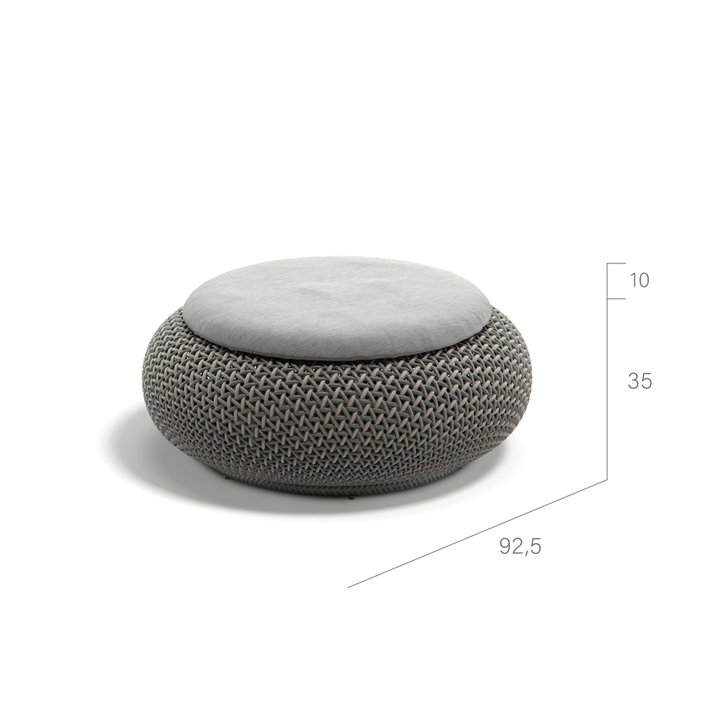 Dedon Atolo Pine Silver Bahçe Pufu