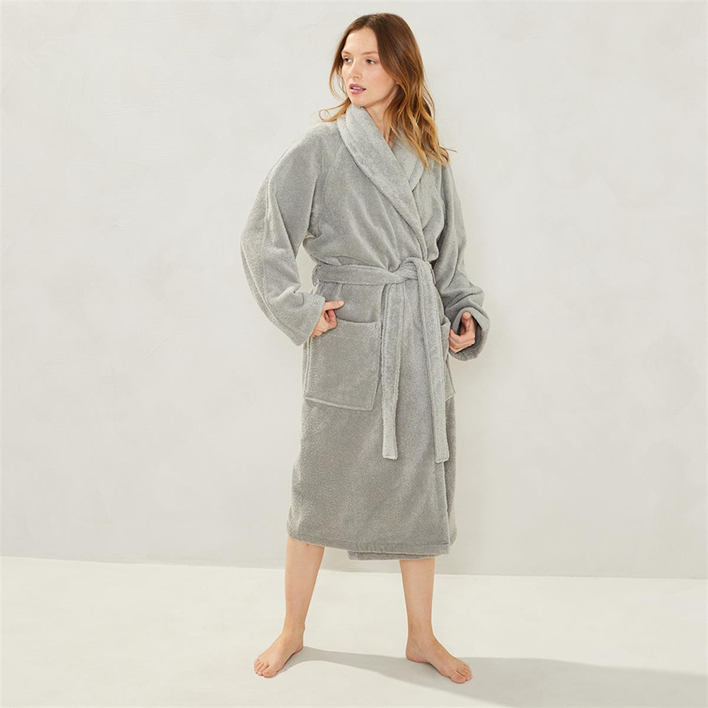 Yves Delorme Etoile Unisex Platine Bornoz