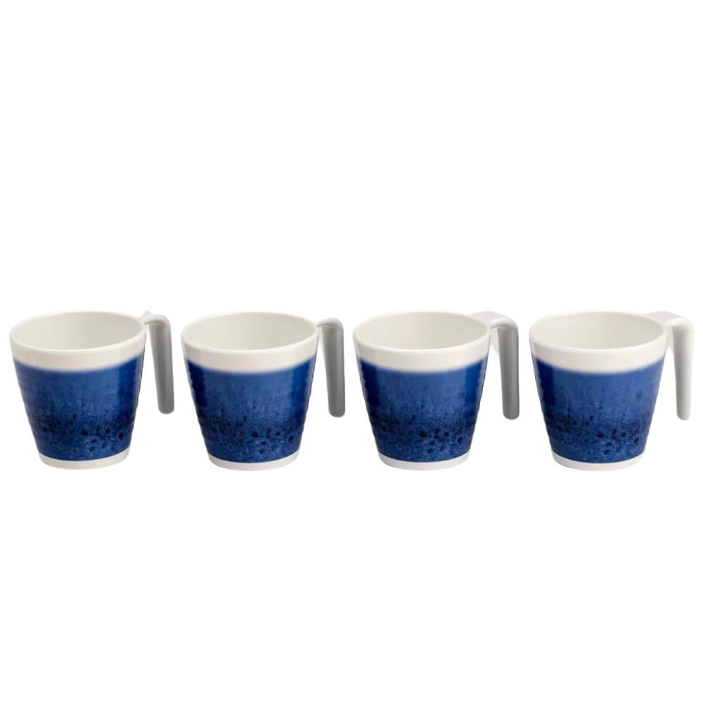 Flamefield Azure Deep Blue Mug Set of 4