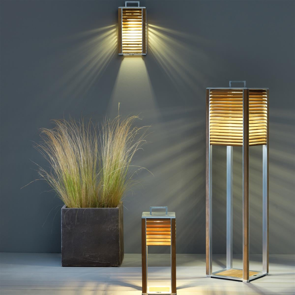 Ethimo Ginger Aluminum and Teak Table Lamp
