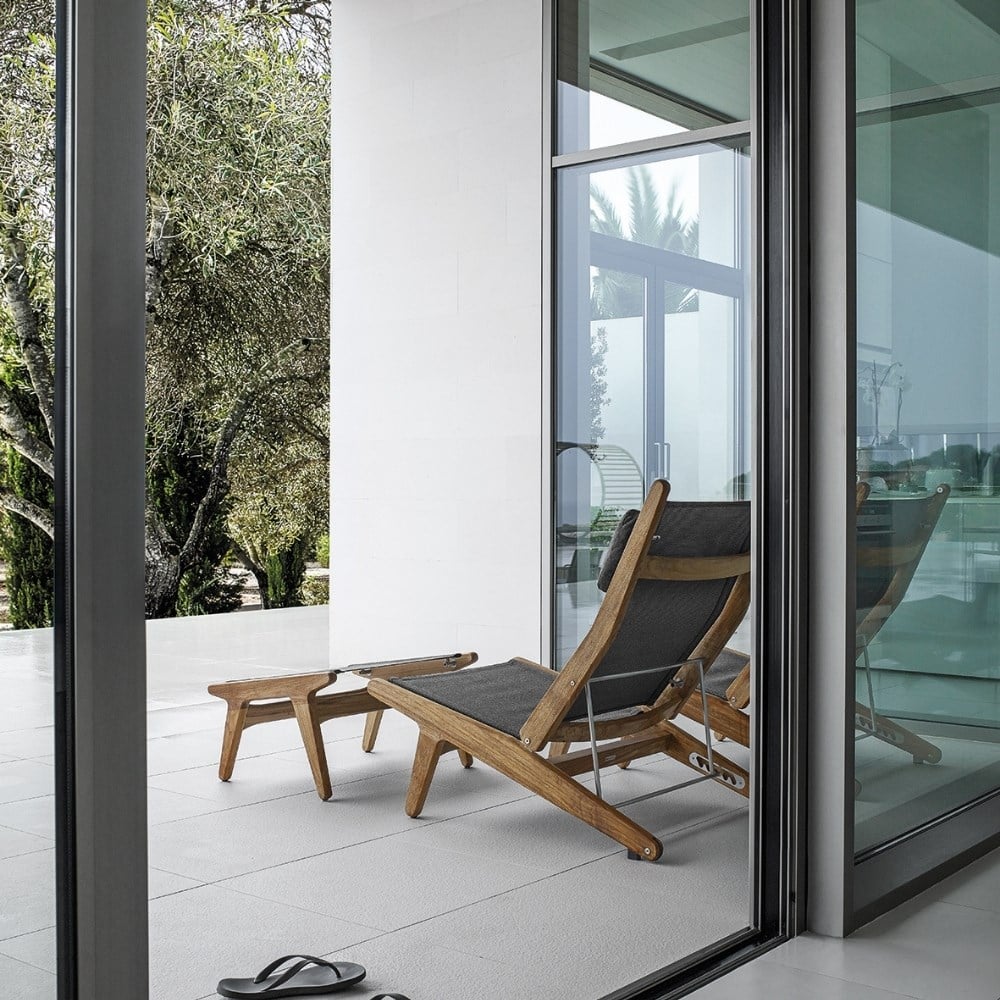 Gloster Bay Granite Teak Bahçe Pufu
