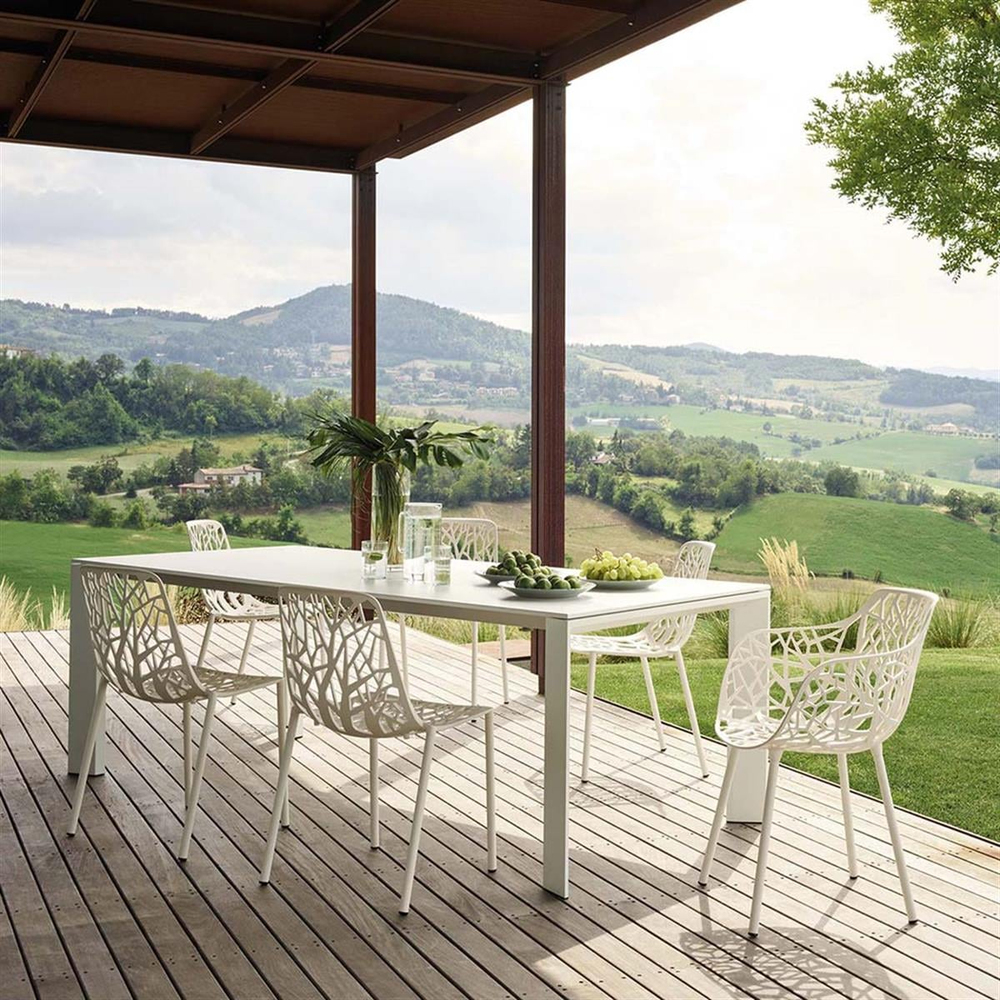 Fast Grande Arche White Extendable Dining Table