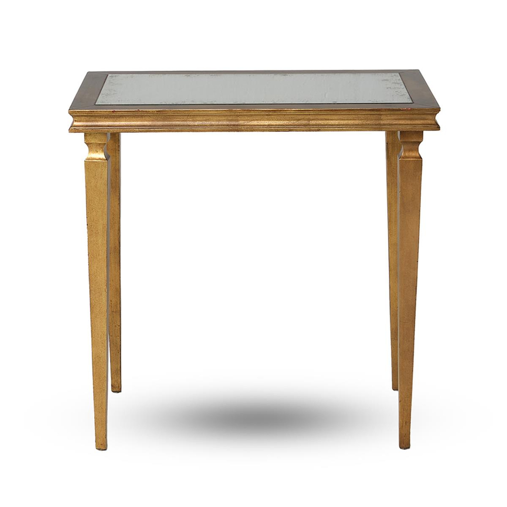 Jonathan Charles Modern Luxe Gold Antiqued Yan Sehpa