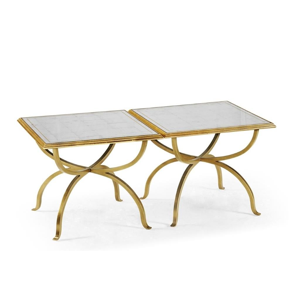 Jonathan Charles Jc Modern Luxe Gold İkili Yan Sehpa