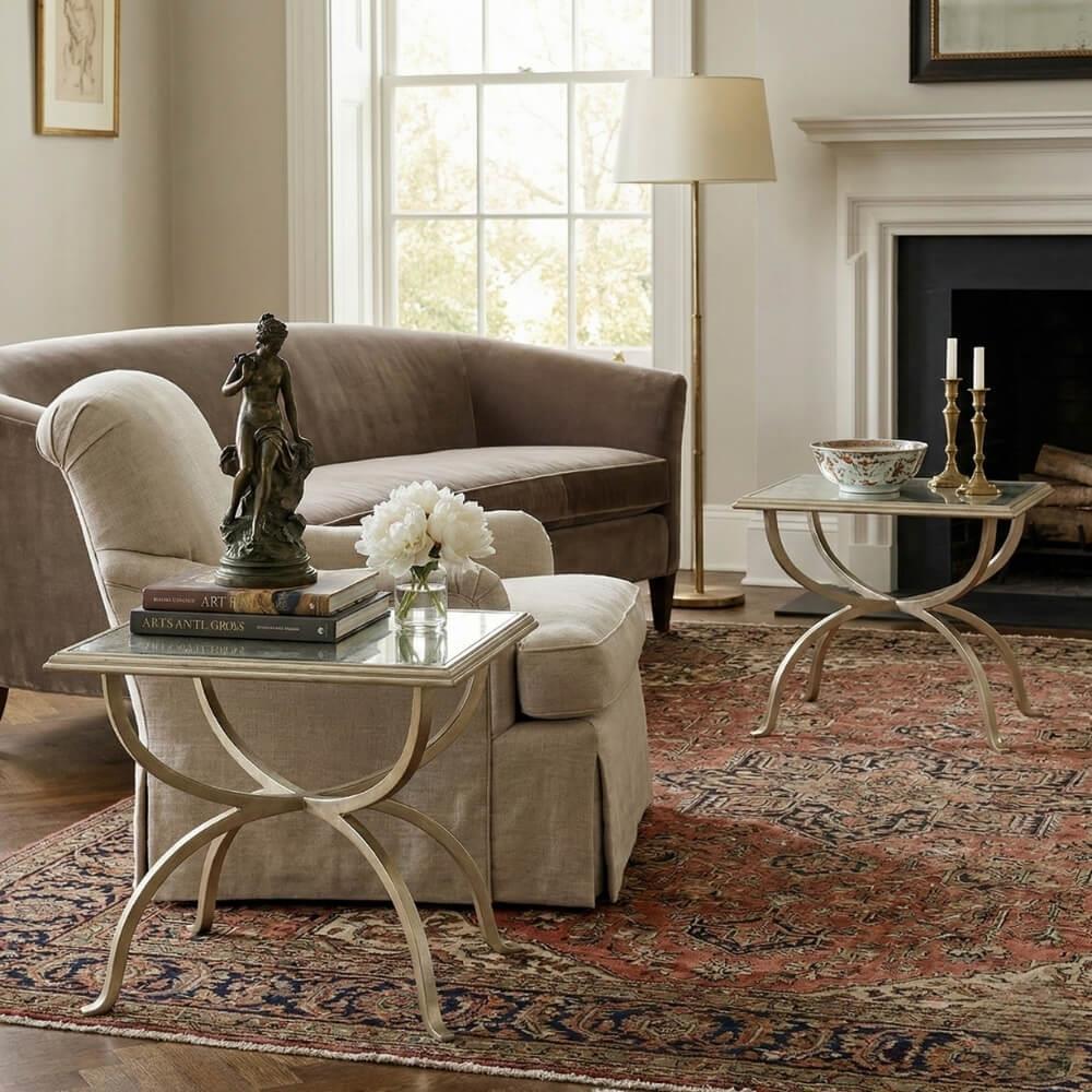 Jonathan Charles Jc Modern Luxe İkili Yan Sehpa