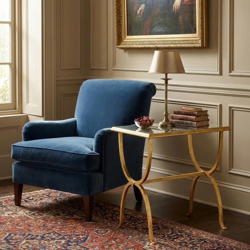 Jonathan Charles Luxe Eglomise Yan Sehpa