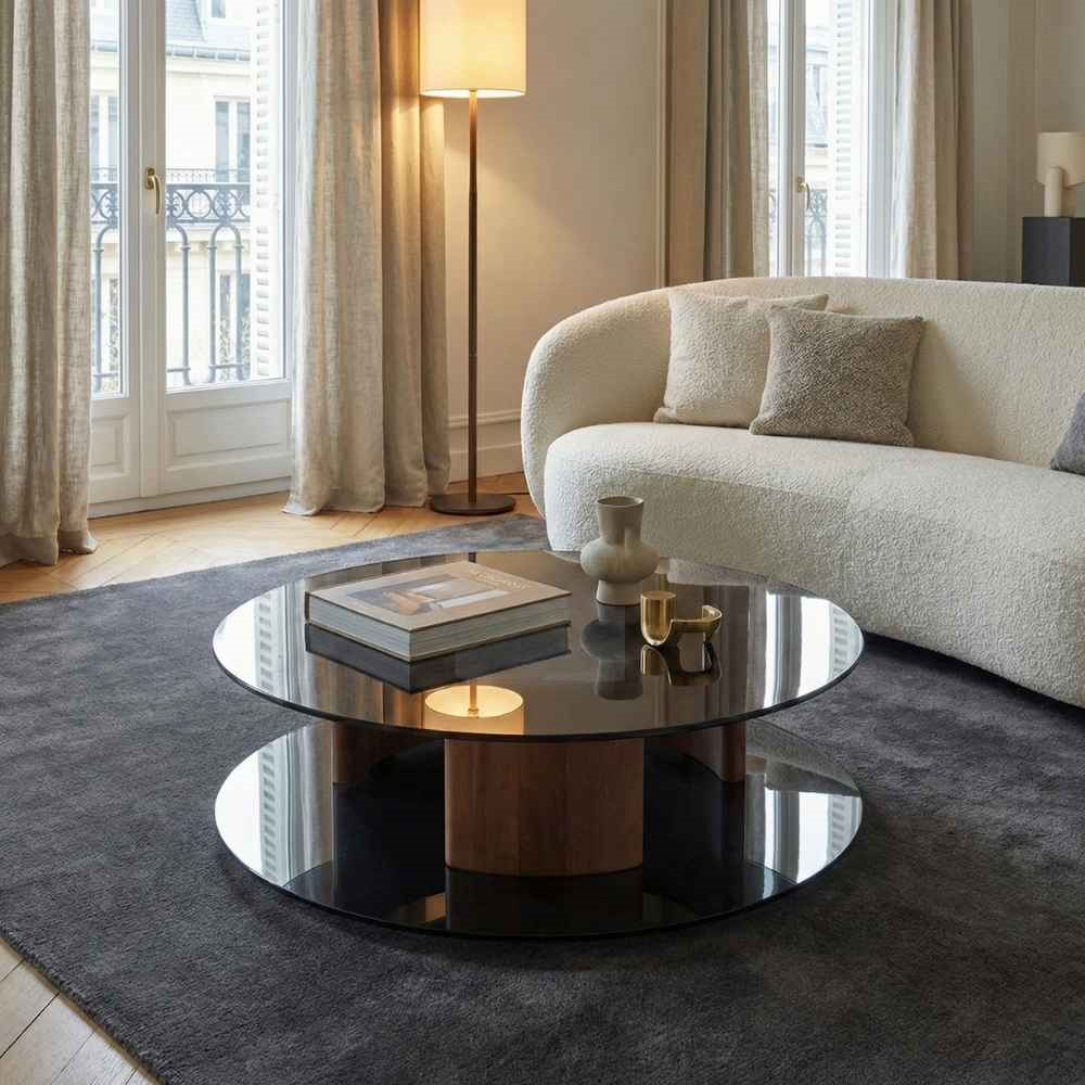 Ligne Roset Quantique Walnut Orta Sehpa