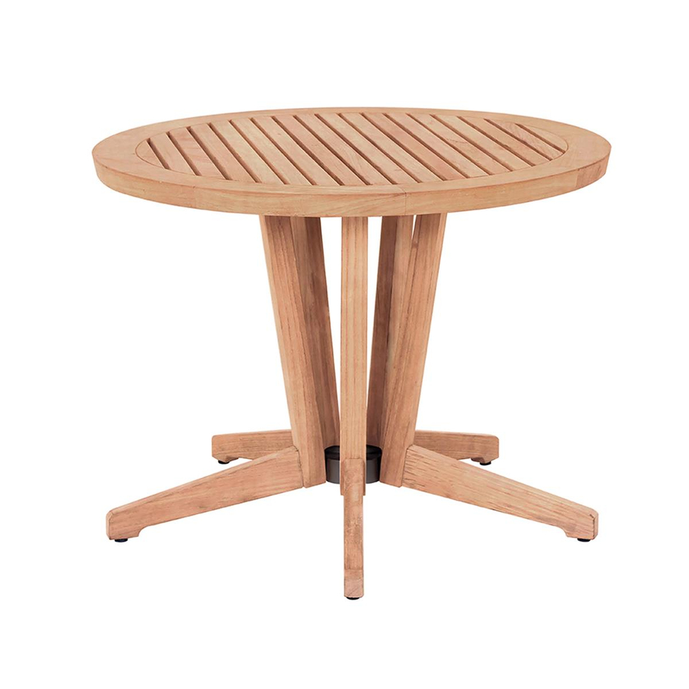 Alfresco Milan Teak Yuvarlak Yan Bahçe Sehpası