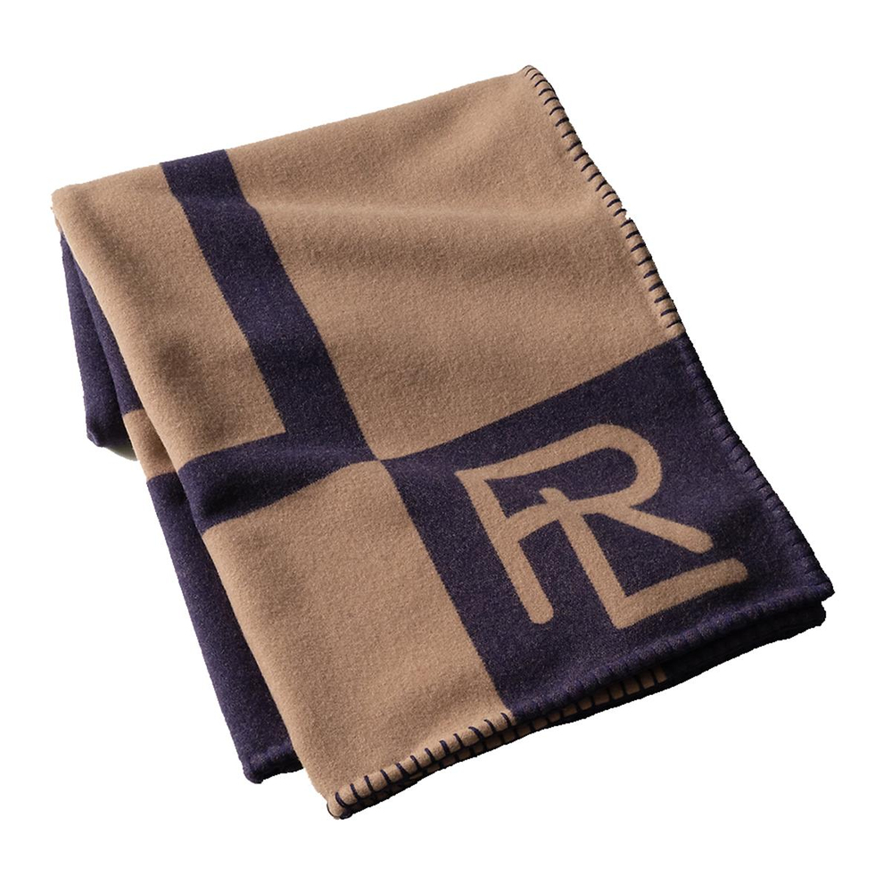 Ralph Lauren Home Northam Camel Navy Battaniye