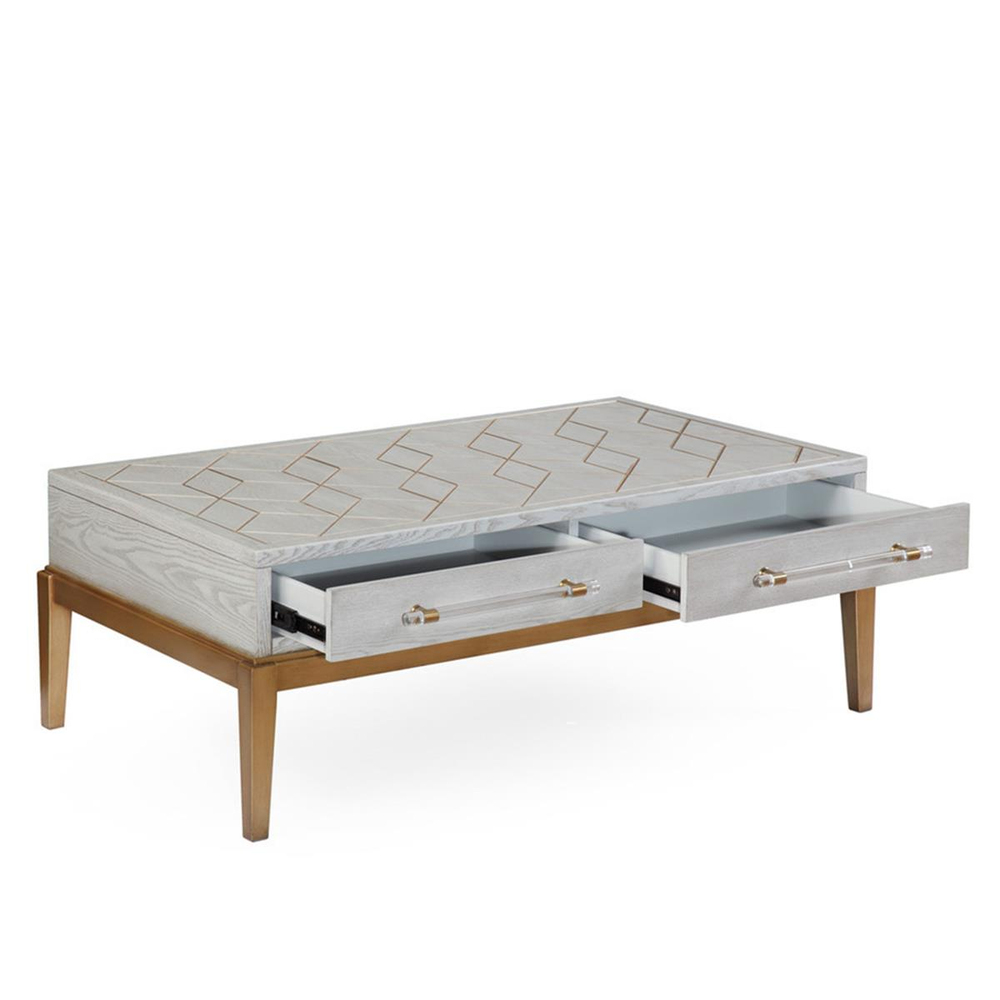 Bassett Mirror Perrine Rectangular Coffee Table