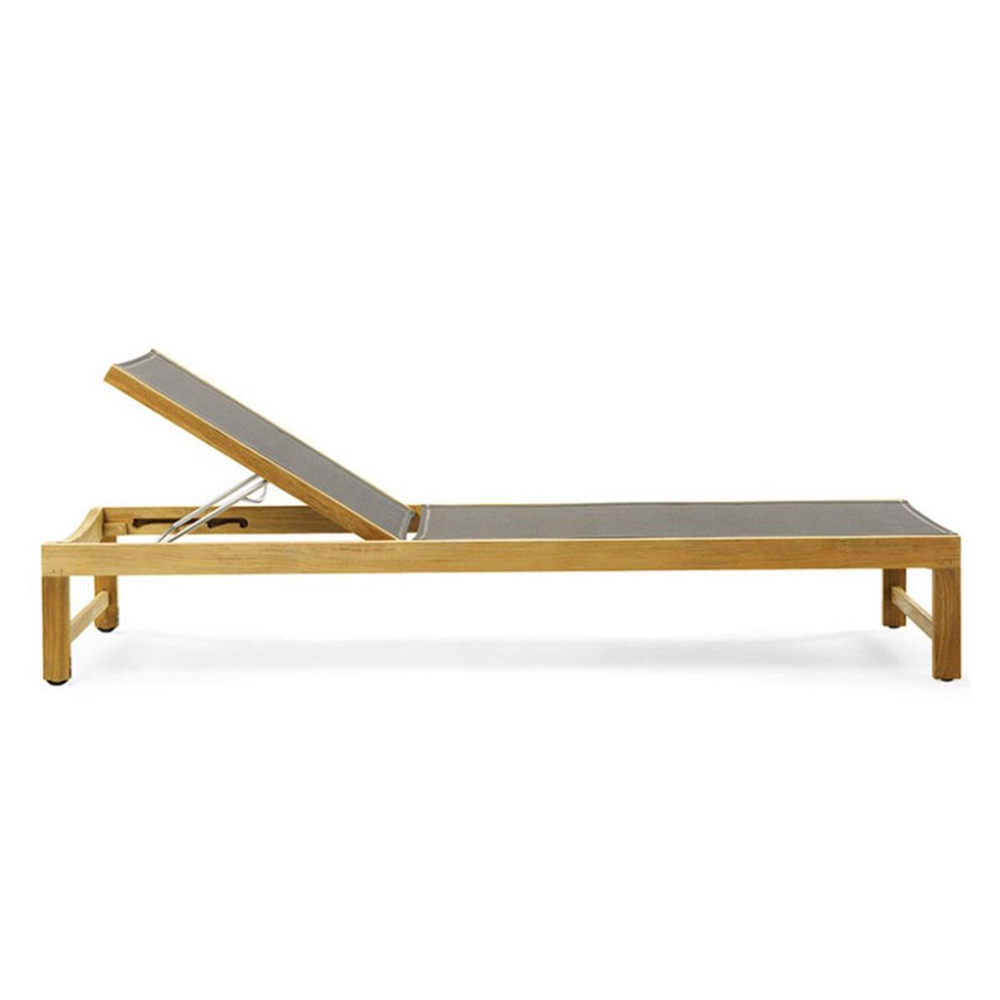 Sand Şezlong-Teak-Kumaş Dove Grey Ethitex