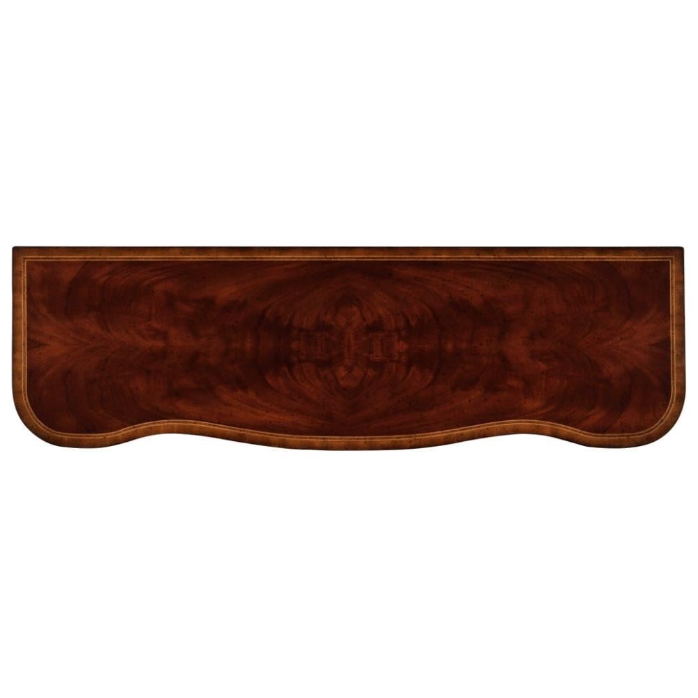Jonathan Charles Serpentine Mahogany Console Table