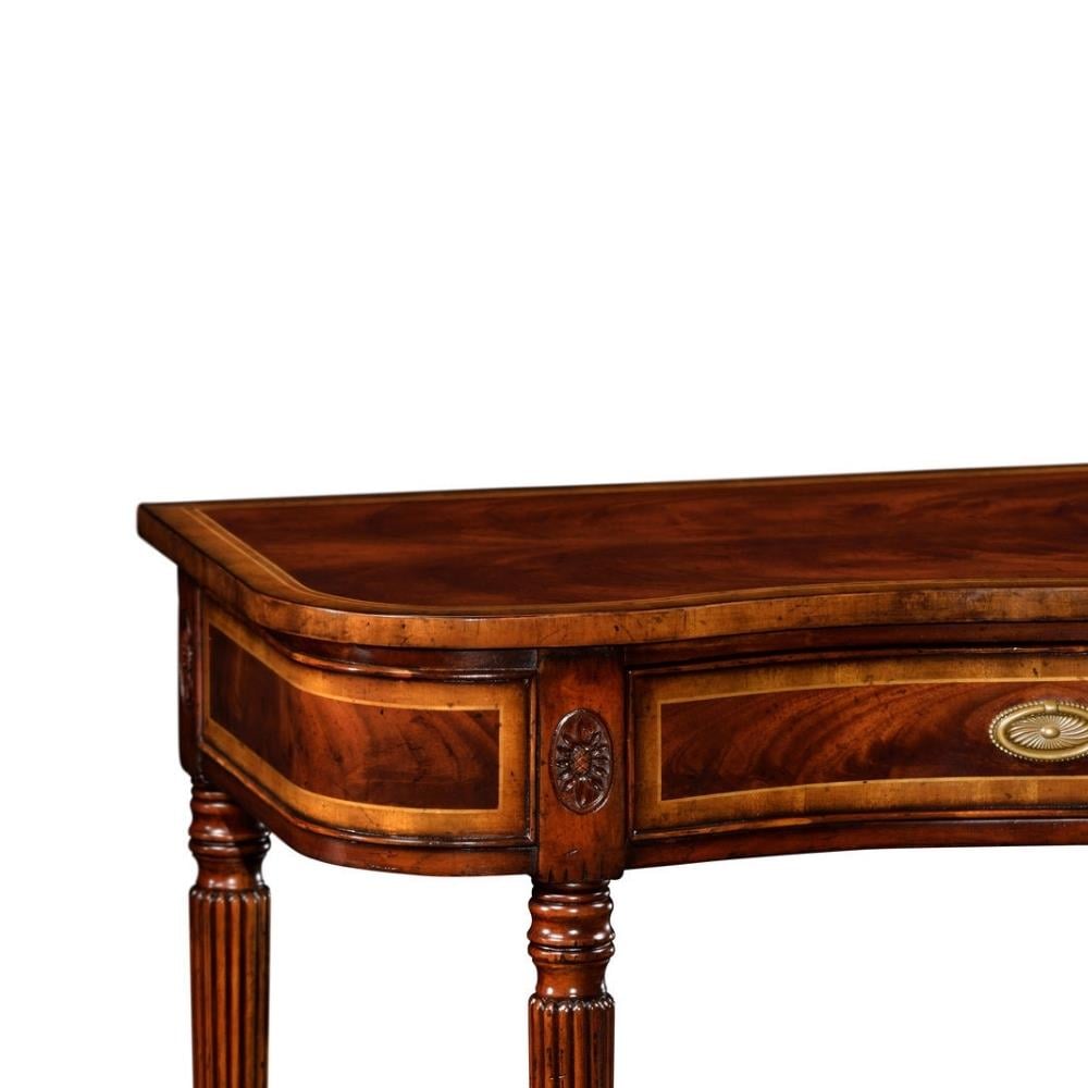 Jonathan Charles Serpentine Mahogany Console Table