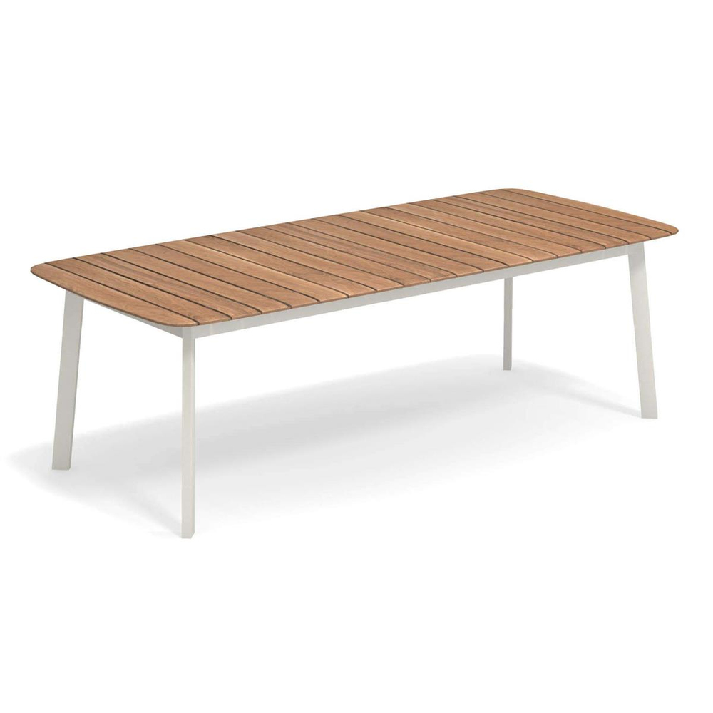 Shine Dikdörtgen Masa-White-Teak(23-82)-(251)