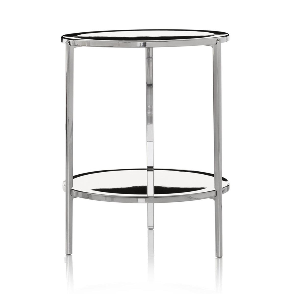 Tambour Sehpa-İskelet Polished Die-Cast Aluminium-Tabla Polished Aluminium