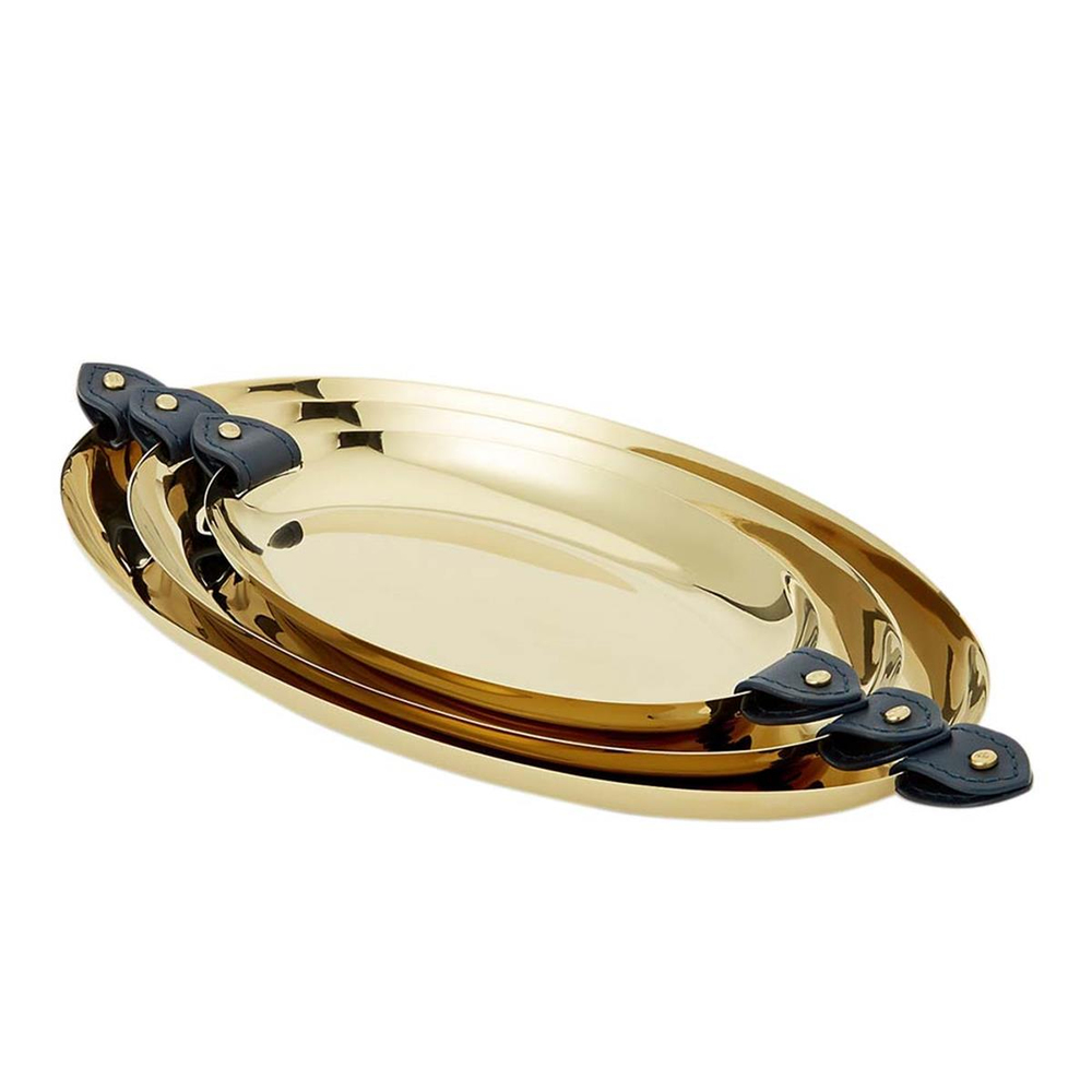 Ralph Lauren Home Wyatt Brass Üçlü Tepsi Set